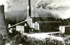 Termocentrala electrică de la Paroşeni intrată în funcţiune în 1955 (© „Fototeca online a comunismului românesc”, cota: 200/1955)