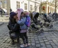 Protest in Liov Ucraina numit Pretul razboiului cu carucioare de copii goale in memoria celor peste 100 de copii ucisi deja 18 marie 2022 FOTO EPA-EFE