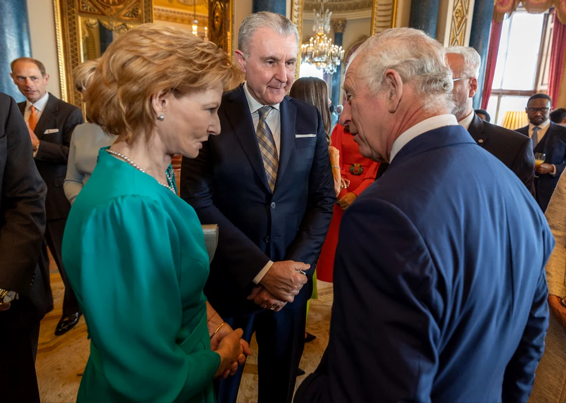 Majestatea Sa Margareta și Principele Radu la recepția de stat de la Buckingham