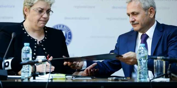 Sevil Shhaideh si Liviu Dragnea FOTO Mediafax