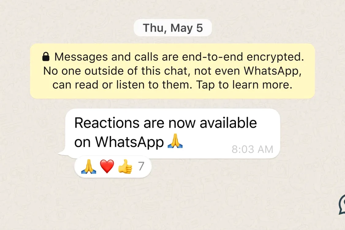 WhatsApp aduce reacțiile cu emoji / Sursa: Blog WhatsApp