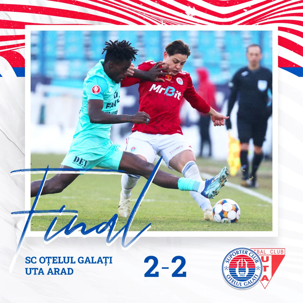 Egal cu scandal între Oțelul și UTA. Cale deschisă pentru FCSB în drumul spre play-off