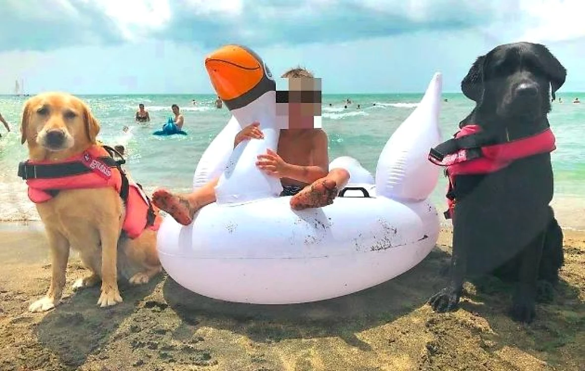 Wandy şi Kobe alături de copilul de şapte ani FOTO corrieredellumbria.corr.it