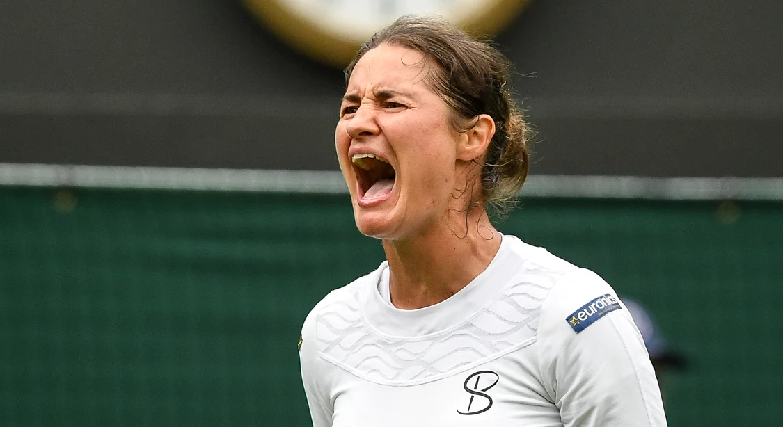 Monica Niculescu își strigă frustrarea după înfârngerea României. Foto EPA EFE 