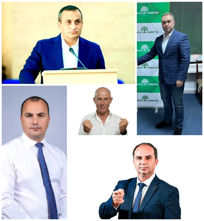 Cinci candidați vor șefia Consiliului Județean Olt FOTO: colaj Facebook