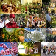 Tradiții și obiceiuri de Florii la creștini ortodocși și catolici din România Colaj