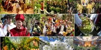 Tradiții și obiceiuri de Florii la creștini ortodocși și catolici din România Colaj