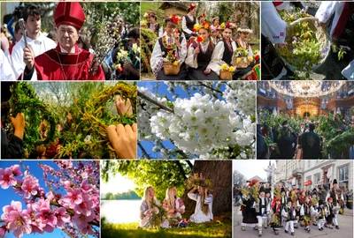 Tradiții și obiceiuri de Florii la creștini ortodocși și catolici din România Colaj