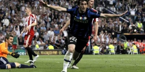 Milito a marcat de două ori în poarta celor de la Bayern, în finala Ligii Campionilor