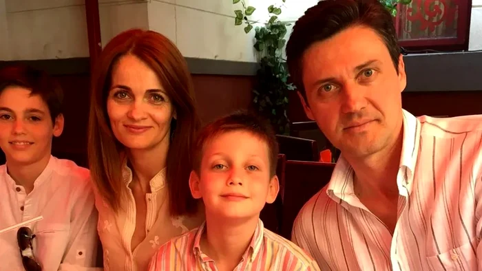 Elvira Deatcu alături de soțul și copiii ei / foto: social media 