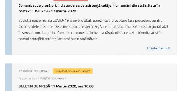stiri oficiale gov
