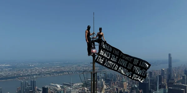Cerere in casatorie cuplu Empire State Building FOTO: Instagram/angela_nikolau