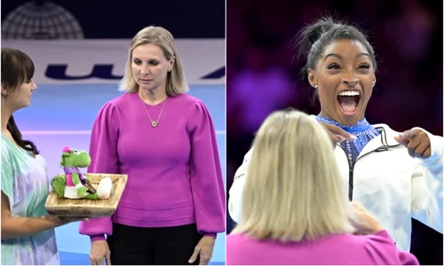 Daniela Silivas a premiat o pe Simone Biles la campionatul de la Antwerp jpg