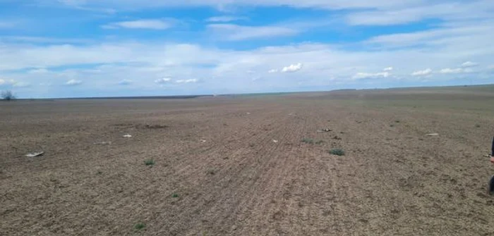 Fragmentele de dronă au fost depistate în sudul Rep. Moldova. FOTO: Border.gov.md