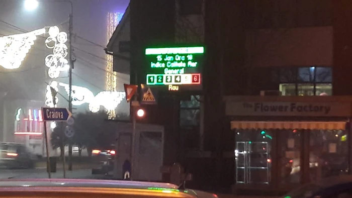 Staţia de tip industrial a afişat, pe monitorul din centrul Slatinei, în primele 19 zile ale acestui an, de 9 ori calificativul Rău FOTO: Alina Mitran