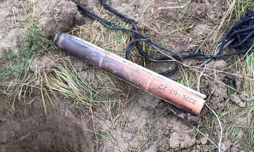 Imagini cu racheta care a căzut în sudul județului Vâlcea Sursă imagini Tiberiu Costea jpeg