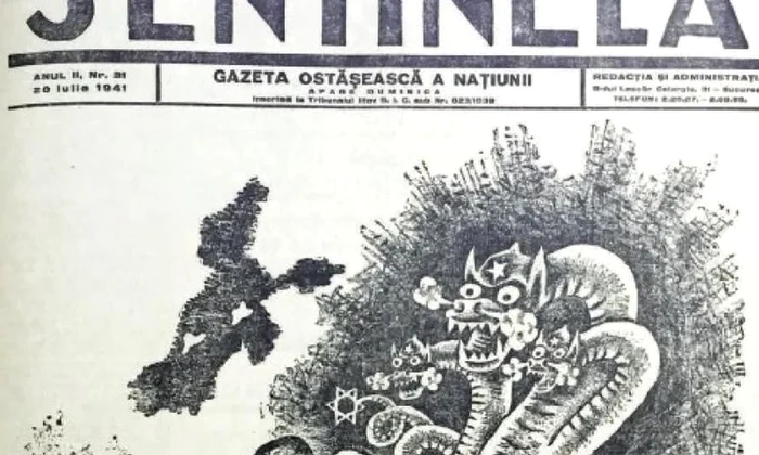 În prima linie a Războiului propagandistic de pe Frontul de Est „Sentinela” se bate la baionetă cu „Balaurul bolșevic” jpeg