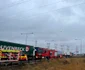 Accident rutier pe A 1 - centura Sibiului - coliziune două TIR-uri şi un autoturism Foto Adevărul