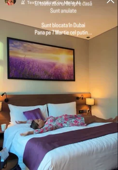Roxana Condurache, blocată în Dubai până pe 7 martie foto: Instagram 