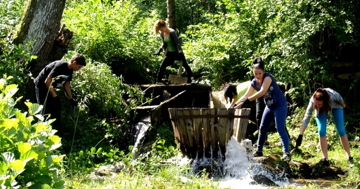 Vâltoarea veche de un secol va fi refăcută de voluntari, în Ţara Haţegului. FOTO: Geoparcul Ţării Haţegului.