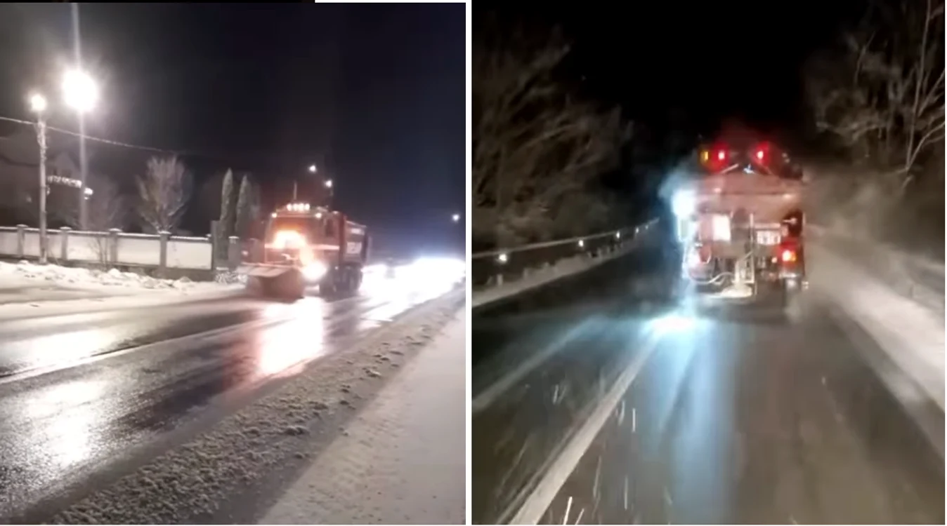 Poleiul a afectat mai multe drumuri din țară FOTO Captură video