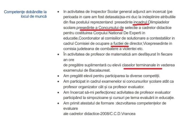 Greşeli cv Marchitan Vrancea