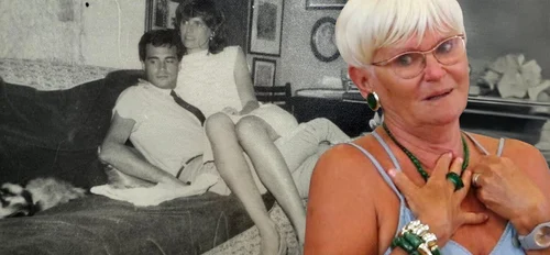 Monica Tatoiu, în brațele soțului, la începutul căsniciei. Avea picioare de reclamă 