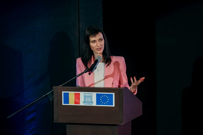 Maryna Gabriel, Comisar European pentru Inovare FOTO: Universitatea Dunărea de Jos Galați 