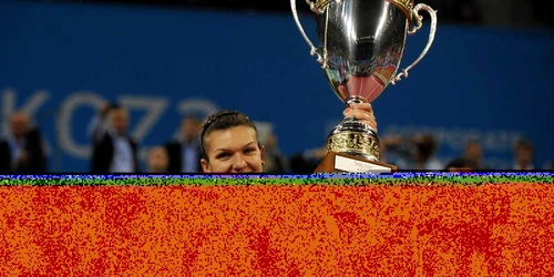 Simona Halep sarbatoreste victoria de la Sofia FOTO Mediafax/AFP