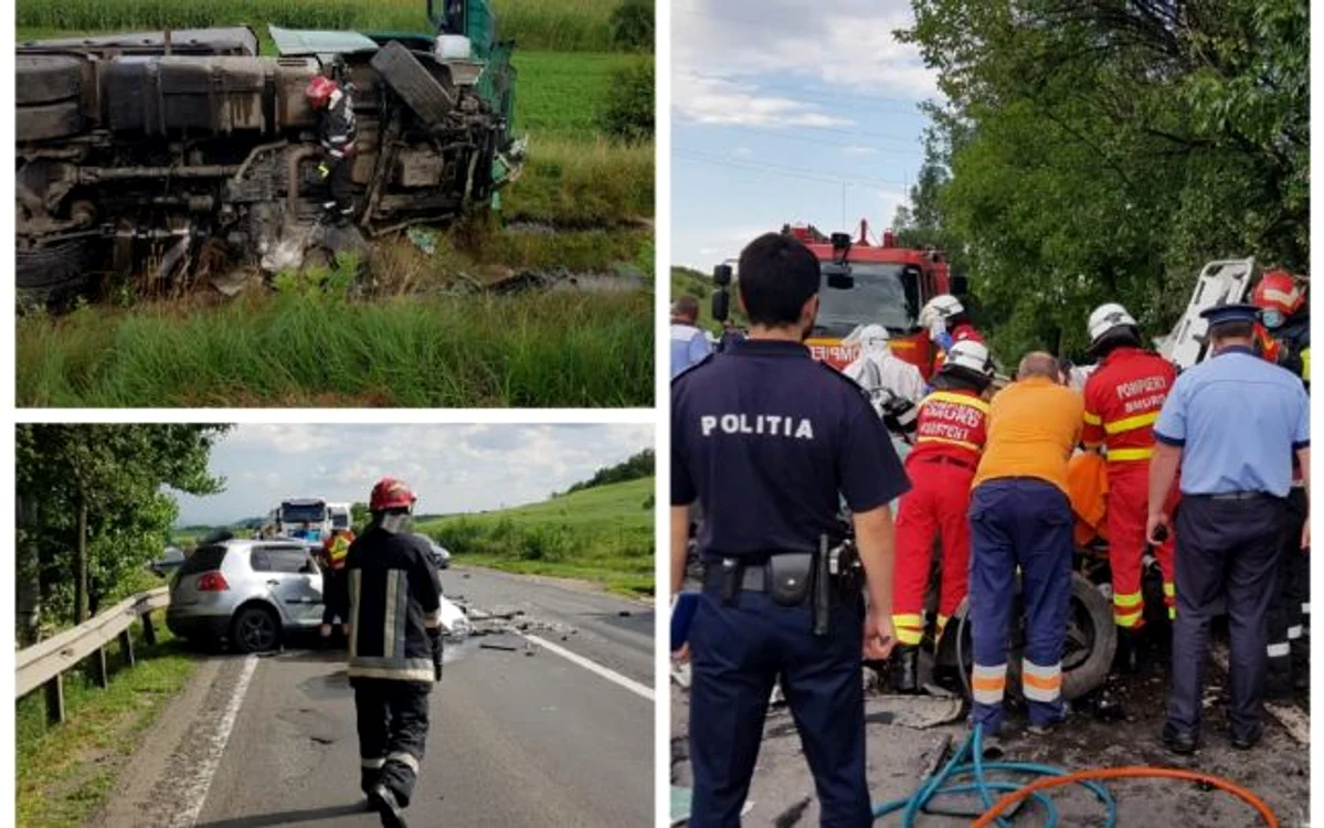 Autoutilitara era condusă de un bărbat de 52 de ani, din Aiud