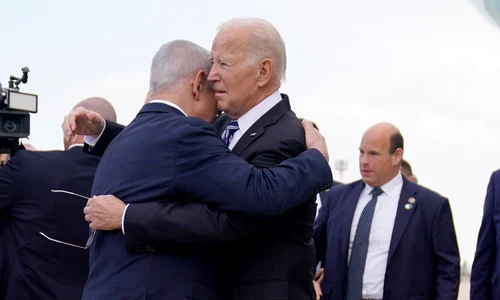 Benjamin Netanyahu l a întâmpinat călduros pe Joe Biden la Tel Aviv, Profimedia (1) jpg
