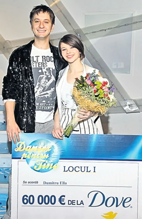 Ella, alături de Octavian Strunilă la „Dansez”