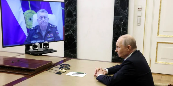 Putin   teleconferință cu șeful forțelor de rachete FOTO Profimedia jpg
