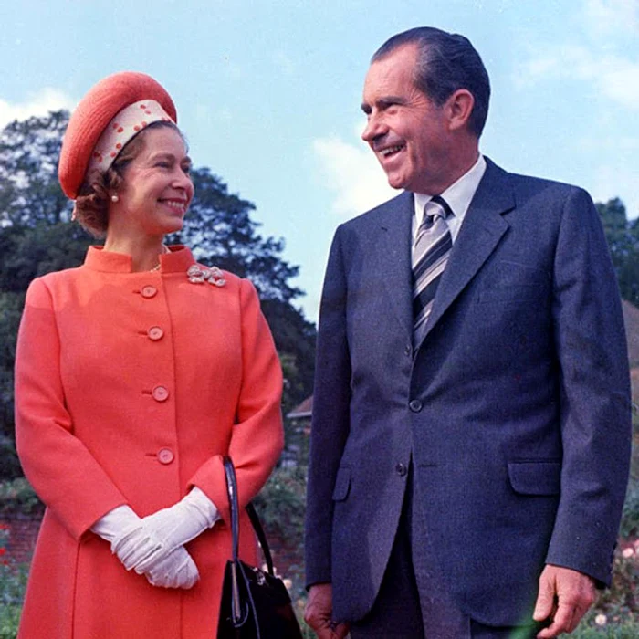Regina Elisabeta alături de Richard Nixon, în 1970.