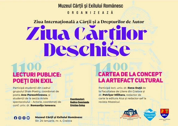 Ziua Cărților Deschise la Muzeul Cărții și Exilului Românesc