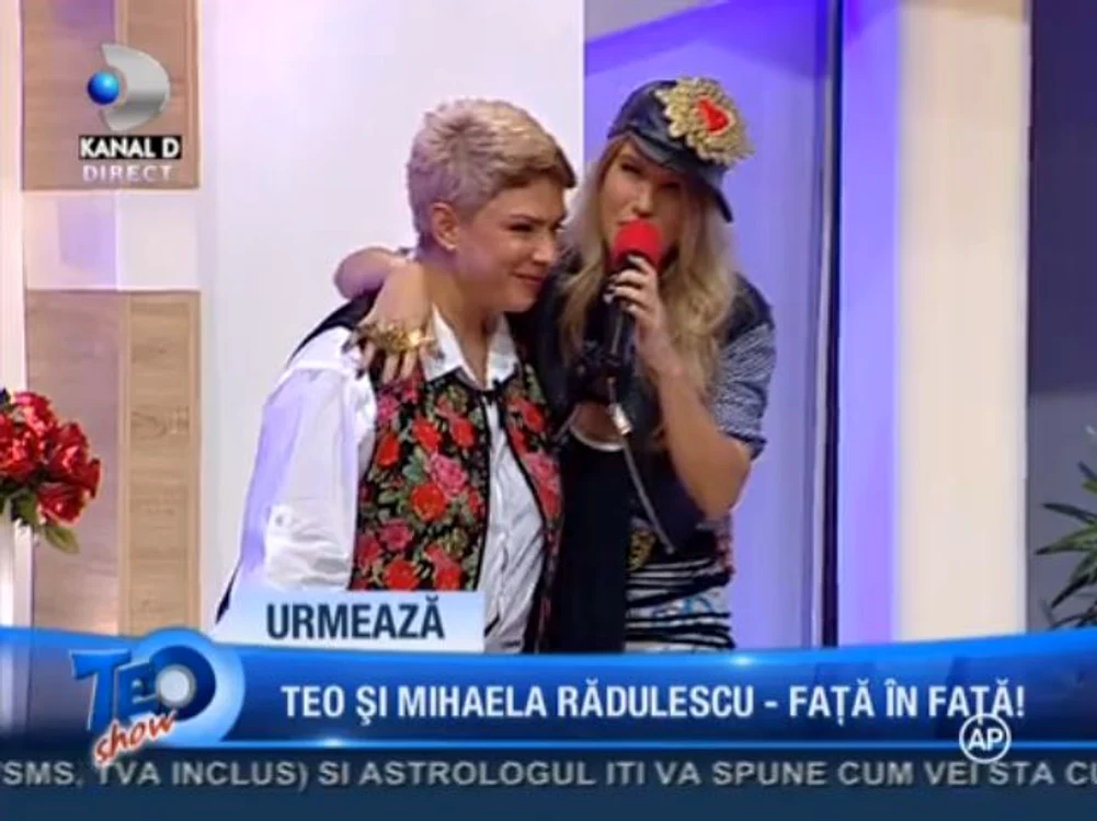 Corina a fost alături de Teo, la prima ei emisiune (captură: Kanal D)