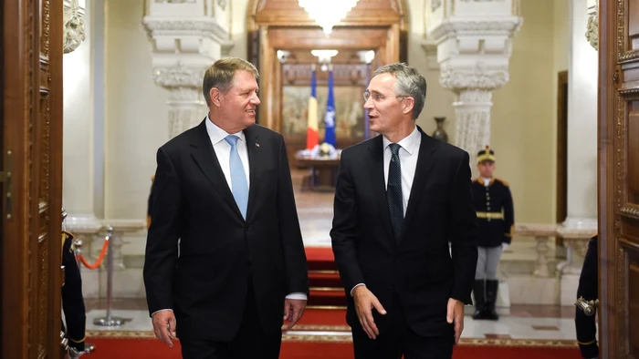 Klaus Iohannis şi Jens Stoltenberg. FOTO presidency.ro