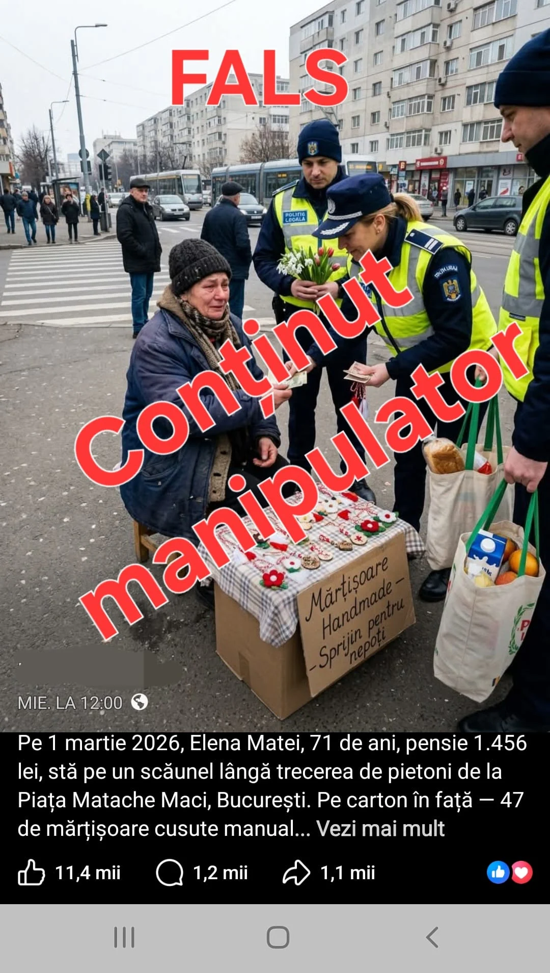 Polițiști generați cu AI, folosiți într-o campanie de dezinformare online. Avertismentul Ministerului de Interne