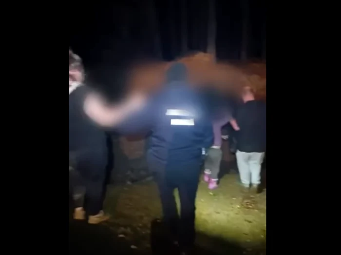 Cei trei au fost recuperați în siguranță. FOTO captură video Jandarmeria Română