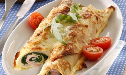 Pancakes Stuffed with Spinach and Ham jpeg