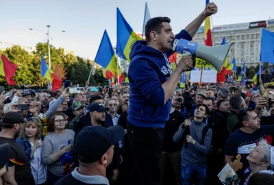George Simion protest AUR Piața Victoriei FOTO Inquam Photos Octav Ganea (2) jpg