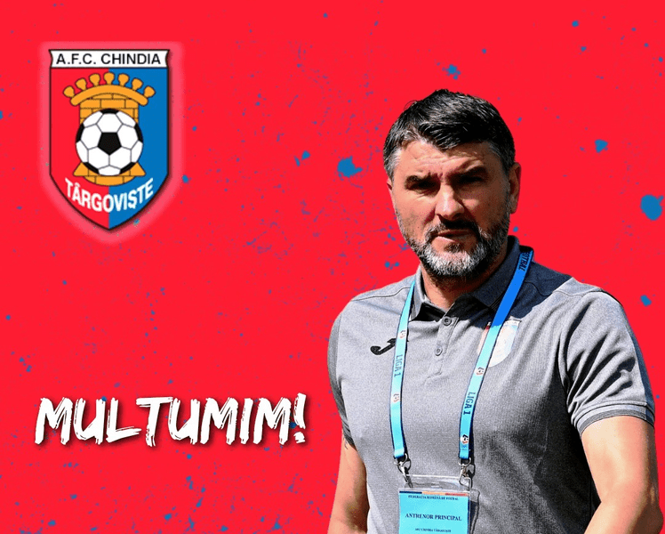Chindia Târgoviște și Adrian Mihalcea s-au despărțit amiabil. Tehnicianul a lăsat formația pe ultimul loc în Liga I