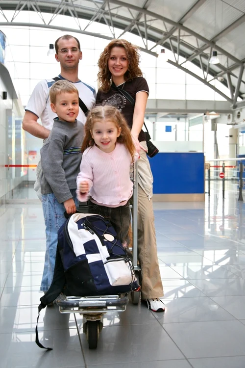 Familie în vacanţă