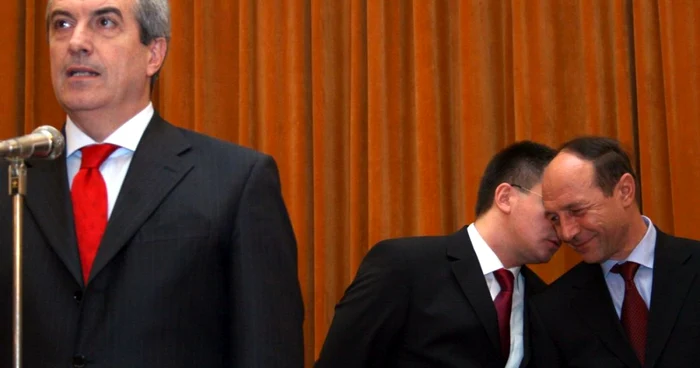 Mihai Răzvan-Ungureanu Traian Basescu si Tariceanu FOTO Mediafax