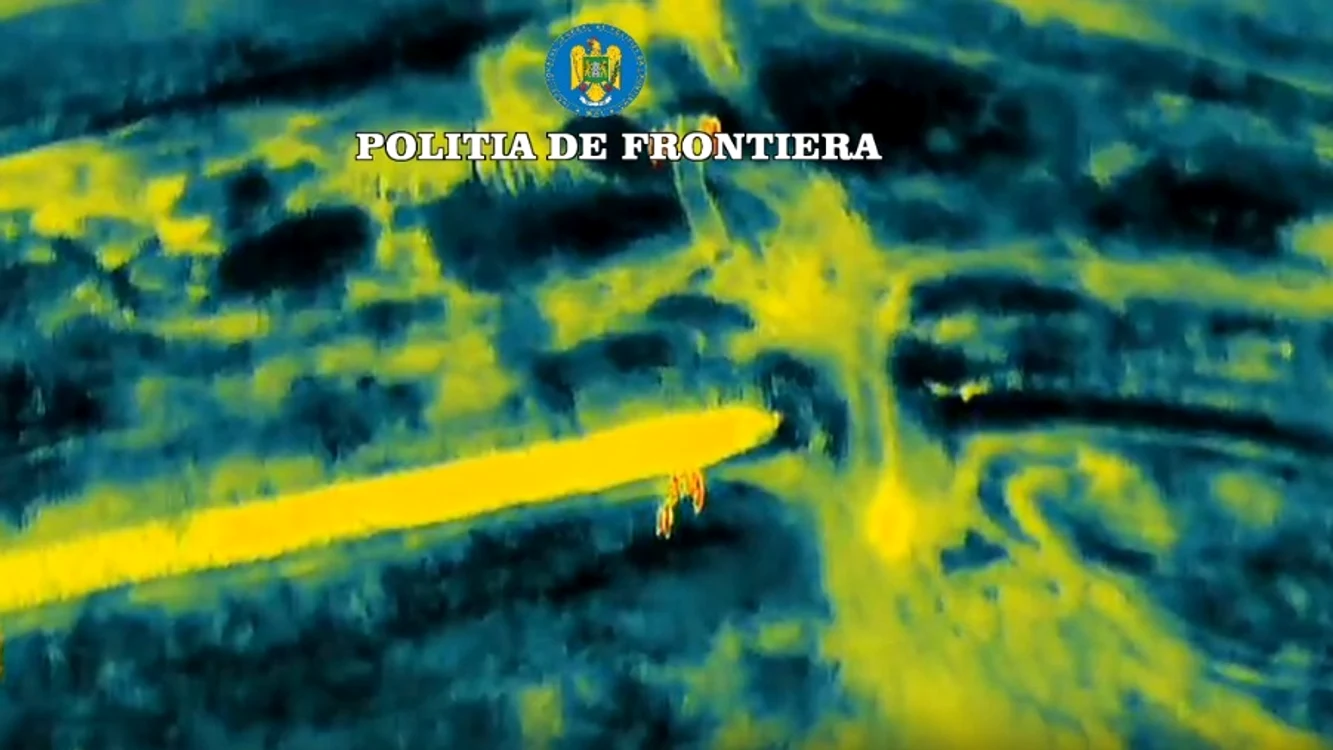 Au fost prinși cu ajutorul dronei FOTO Poliția de Frontieră 