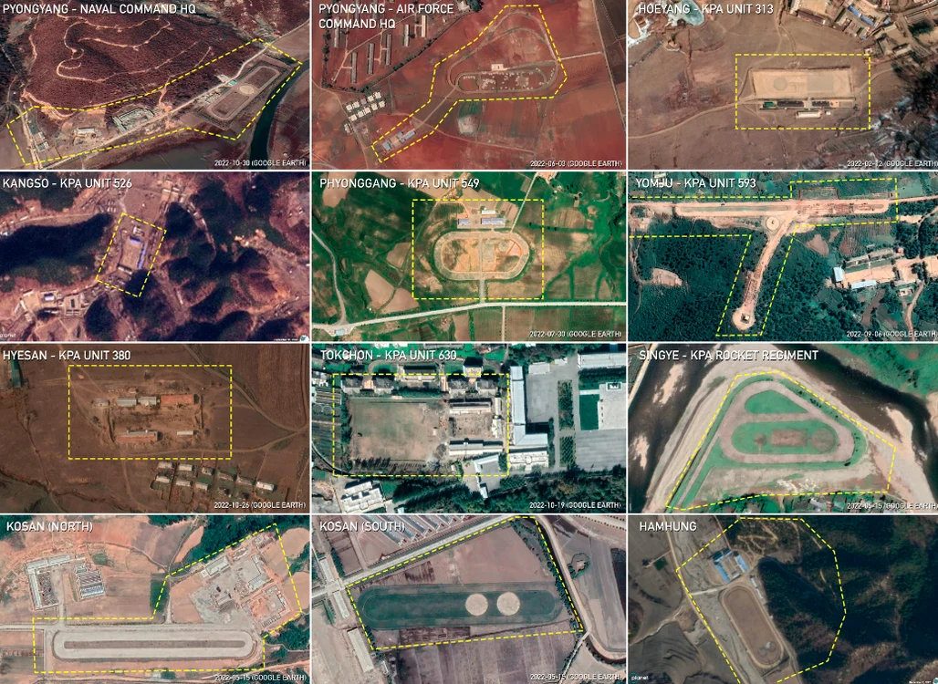 Imagini din satelit cu pistele de călărie și grajduri în mai multe baze militare FOTO Google Earth