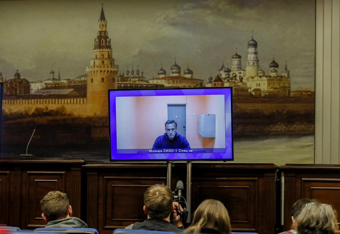Aleksei Navalnîi expunându-şi apelul depus la arestarea sa FOTO EPA-EFE