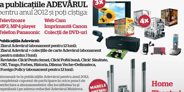 Abonează-te și câștigi cu Adevărul!