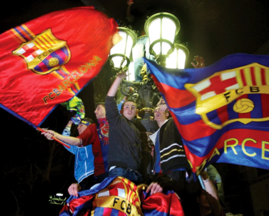 Victoria cu Real  a fost primită cu mult  entuziasm la Barcelona,  unde peste 5000 de  fani au ieşit în piaţa  “Las Ramblas”
