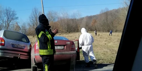 Accident la Hula Bradului în judeţul Sibiu pe DN 1 Foto Andreea Elena